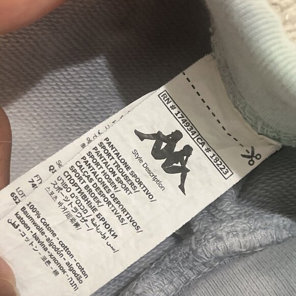 Kappa X Small Sweatpants Size Small S Gray Track - Picture 9 of 11